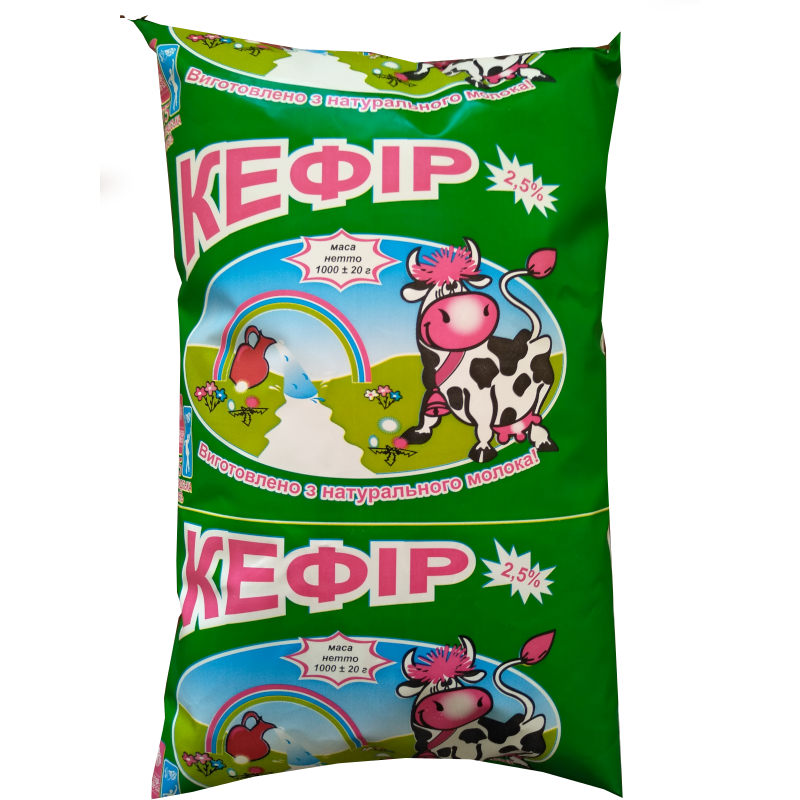 Кефір МРІЯ 2,5%, 1000г, плівка поліетиленова